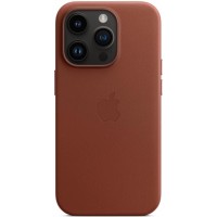 Накладка Leather Case Magsafe для iPhone 14 Pro (Brown)